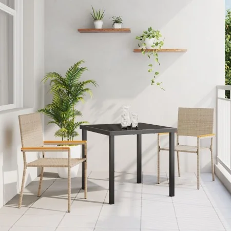 Sillas de jardín apilables con cojines, 2 piezas, Beige, Ratán von , Gartenstühle - Ref: Foro24-42006827, Preis: 106,04 €, Ra...