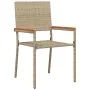 Sillas de jardín apilables con cojines, 2 piezas, Beige, Ratán von , Gartenstühle - Ref: Foro24-42006827, Preis: 106,04 €, Ra...