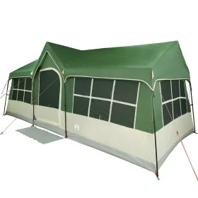 Tienda de Camping con Ventanas Verde para 12