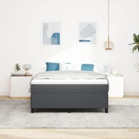 Estructura de cama Gris oscuro 160x200 cm Tejido