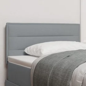 Cabecero Diseño de Líneas Gris Claro 100 cm Tela