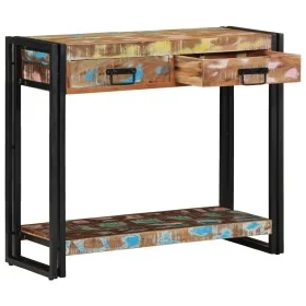 Mesa Consola Multicolor de Madera Recuperada