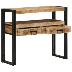 Mesas Auxiliares Negras 90x33x75 cm de Madera