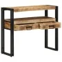 Mesas Auxiliares Negras 90x33x75 cm de Madera Maciza de Mango y Metal | Foro24.es | Tu tienda online para hogar, jardín y más Foro24.es