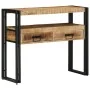 Mesas Auxiliares Negras 90x33x75 cm de Madera Maciza de Mango y Metal | Foro24.es | Tu tienda online para hogar, jardín y más Foro24.es
