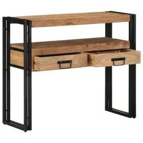 Mesa de Consola Negra 90x33x75 cm de Madera