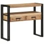Mesa de Consola Negra 90x33x75 cm de Madera Maciza de Acacia y Metal von , Seitentische - Ref: Foro24-4102743, Preis: 194,57 ...