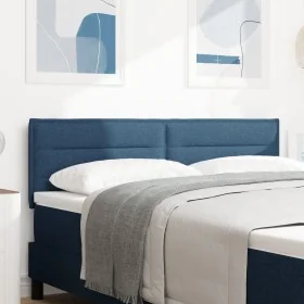 Comprar Cabecero Diseño de líneas Azul 140 cm Tela