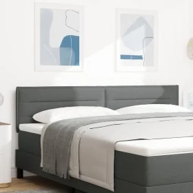 Cabezal de diseño Lines en gris oscuro de 180 cm