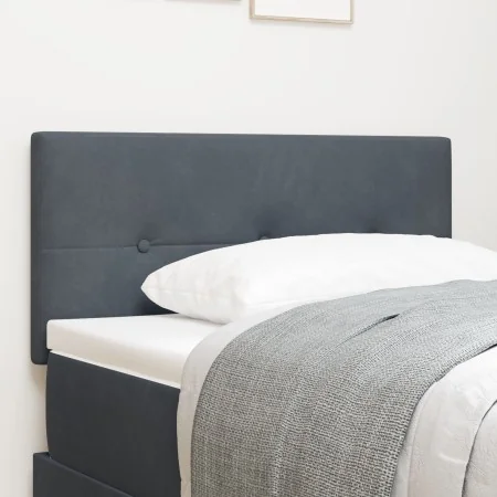 Cabecero Acolchado con Botones Gris Oscuro 90 cm de Terciopelo by , Headboards and footboards - Ref: Foro24-42007132, Price: ...