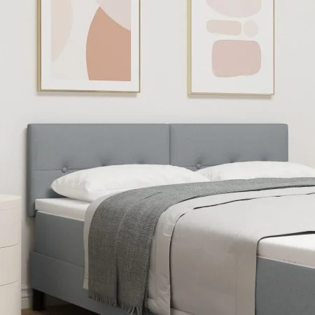 Cabecero acolchado con botones gris claro de 140 cm en tela | Foro24.es | Tu tienda online para hogar, jardín y más Foro24.es