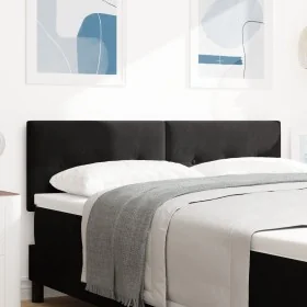 Cabecero Tapizado Botones Negro 140 cm Terciopelo de , Cabeceros y pies de cama - Ref: Foro24-42007159, Precio: 68,15 €, Desc...