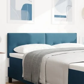 Comprar Cabecero de acolchado con botones azul
