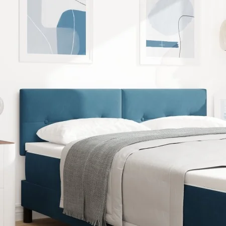 Cabecero de acolchado con botones azul oscuro 140 cm de terciopelo | Foro24.es | Tu tienda online para hogar, jardín y más Foro24.es