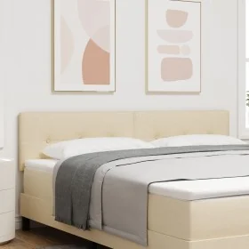 Cabecero Button Tufted Crema 180 cm Tela de , Cabeceros y pies de cama - Ref: Foro24-42007181, Precio: 76,61 €, Descuento: -5%%