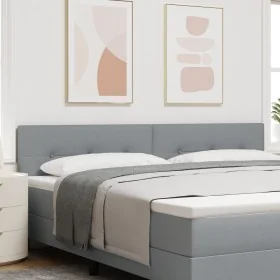 Comprar Cabecero con botones en tono gris claro