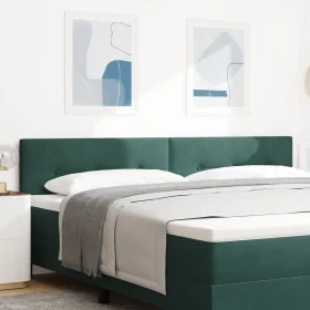 Cabecero con botones capitoné verde oscuro de 200