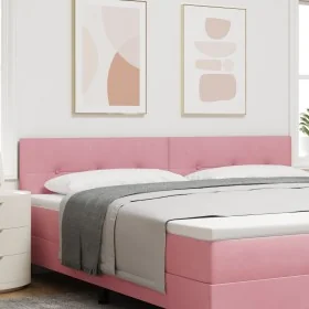 Cabecero Acolchado con Botones Rosa 200 cm de