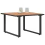 Mesa de café de jardín marrón 55x55x35 cm DPC y acero | Foro24.es | Tu tienda online para hogar, jardín y más Foro24.es
