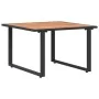 Mesa de café de jardín marrón 55x55x35 cm DPC y acero | Foro24.es | Tu tienda online para hogar, jardín y más Foro24.es