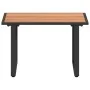 Mesa de café de jardín marrón 55x55x35 cm DPC y acero | Foro24.es | Tu tienda online para hogar, jardín y más Foro24.es