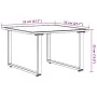 Mesa de café de jardín marrón 55x55x35 cm DPC y acero | Foro24.es | Tu tienda online para hogar, jardín y más Foro24.es