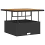 Conjunto de Comedor de Jardín de 3 Piezas con Cojines Negros de Poliratán y Acacia | Foro24.es | Tu tienda online para hogar, jardín y más Foro24.es