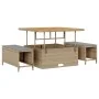 Conjunto de Comedor de Jardín de 3 Piezas con Cojines Beige de Ratán Polímero y Acacia | Foro24.es | Tu tienda online para hogar, jardín y más Foro24.es