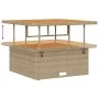 Conjunto de Comedor de Jardín de 3 Piezas con Cojines Beige de Ratán Polímero y Acacia | Foro24.es | Tu tienda online para hogar, jardín y más Foro24.es