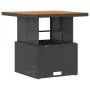 Conjunto de Comedor de Jardín de 3 Piezas con Cojines Negro de Ratán de Poliéster y Acacia | Foro24.es | Tu tienda online para hogar, jardín y más Foro24.es