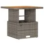 Conjunto de Comedor de Jardín de 3 Piezas con Cojines Gris de Poliratán y Acacia | Foro24.es | Tu tienda online para hogar, jardín y más Foro24.es