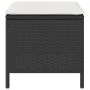 Set de Comedor de Jardín de 3 Piezas con Cojines Negro de Poliratán y Acacia | Foro24.es | Tu tienda online para hogar, jardín y más Foro24.es