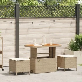 Juego de Comedor de Jardín de 3 Piezas con