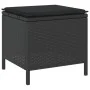 Conjunto de Comedor de Jardín de 4 Piezas con Cojines Negro de Poliratán y Acacia | Foro24.es | Tu tienda online para hogar, jardín y más Foro24.es