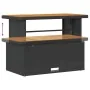 Conjunto de Comedor de Jardín de 4 Piezas con Cojines Negro de Poliratán y Acacia | Foro24.es | Tu tienda online para hogar, jardín y más Foro24.es