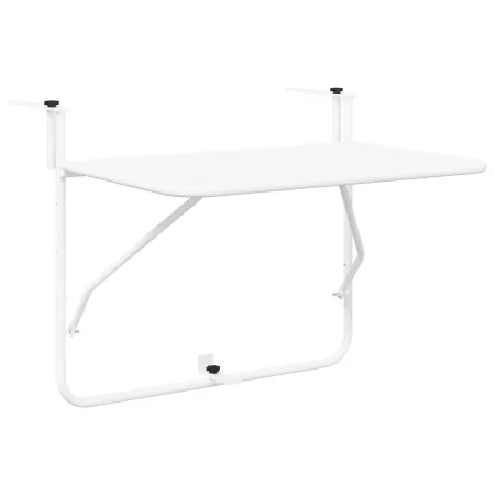 Mesa de Balcón Colgante Plegable Blanca 60x40 cm Acero by , Garden tables - Ref: Foro24-42008074, Price: 48,40 €, Discount: -5%%