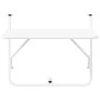 Mesa de Balcón Colgante Plegable Blanca 60x40 cm Acero by , Garden tables - Ref: Foro24-42008074, Price: 48,40 €, Discount: -5%%