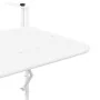 Mesa de Balcón Colgante Plegable Blanca 60x40 cm Acero by , Garden tables - Ref: Foro24-42008074, Price: 48,40 €, Discount: -5%%
