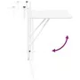 Mesa de Balcón Colgante Plegable Blanca 60x40 cm Acero by , Garden tables - Ref: Foro24-42008074, Price: 48,40 €, Discount: -5%%