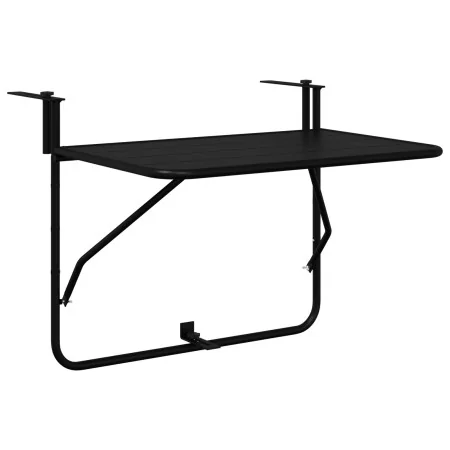 Mesa de balcón colgante plegable negra de 60x40 cm en acero | Foro24.es | Tu tienda online para hogar, jardín y más Foro24.es
