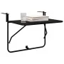 Mesa de balcón colgante plegable negra de 60x40 cm en acero | Foro24.es | Tu tienda online para hogar, jardín y más Foro24.es