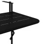 Mesa de balcón colgante plegable negra de 60x40 cm en acero | Foro24.es | Tu tienda online para hogar, jardín y más Foro24.es
