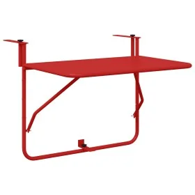 Mesa de balcón plegable roja 60x40 cm de acero von , Gartentische - Ref: Foro24-42008078, Preis: 48,65 €, Rabatt: %