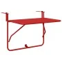 Mesa de balcón plegable roja 60x40 cm de acero by , Garden tables - Ref: Foro24-42008078, Price: 48,65 €, Discount: %