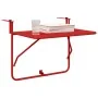 Mesa de balcón plegable roja 60x40 cm de acero by , Garden tables - Ref: Foro24-42008078, Price: 48,65 €, Discount: %