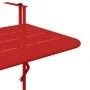 Mesa de balcón plegable roja 60x40 cm de acero by , Garden tables - Ref: Foro24-42008078, Price: 48,65 €, Discount: %