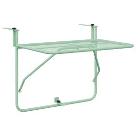 Mesa Colgante Plegable de Balcón - Verde Menta, 60x40 cm, Acero de , Mesas de jardín - Ref: Foro24-42008080, Precio: 45,65 €,...
