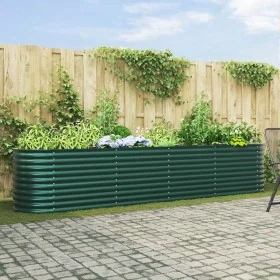 Huerto elevado Verde 400x80x81 cm Acero Galvanizado de , Maceteros y jardineras - Ref: Foro24-42008122, Precio: 265,37 €, Des...