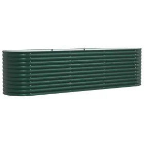 Huerto elevado Verde 320x80x81 cm de acero galvanizado by , Pots and planters - Ref: Foro24-42008123, Price: 208,58 €, Discou...