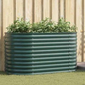 Huerto Elevado Verde 160x80x81 cm de Acero Galvanizado de , Maceteros y jardineras - Ref: Foro24-42008125, Precio: 133,44 €, ...